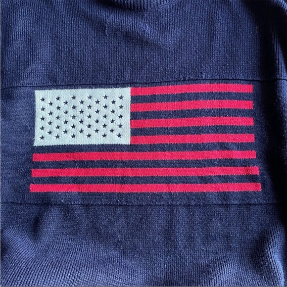 Navy American Flag Sweater - Picture 4 of 4